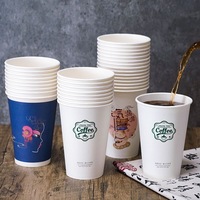 Gobelet en papier brun jetable multi-usages, nouvelle arrivée, pour boissons gazeuses, à paroi simple, avec couvercle et paille