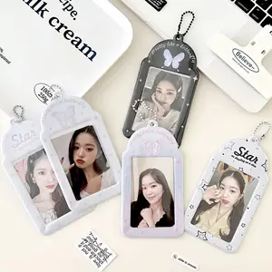 Tempat kartu desain kustom baru sampul casing transparan foto desain kustom tempat kartu foto bintang Kpop