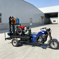 Tricycle à trois roues avec équipement de forage rotatif pour puits d'eau, pompe à moteur diesel, profondeur 200 m, pour usage agricole, Côte d'Ivoire