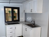 Maison miniature de luxe préfabriquée en conteneur, étanche, montage rapide, 3 chambres, design contemporain, bureau à domicile