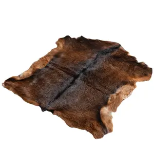 Genuine Goatskin Leather Rug Long Hair Goat Skin Fur Carpet Real Goat Hide Rug