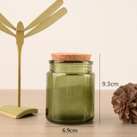 7oz 200ml Farbige Glas-Kerzengläser mit Korkverschluss Bernstein/Klar/Grün Leere DIY Sojawachs Aromatherapie Raumduft Weihnachten Umweltfreundlich