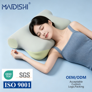 Oreiller en mousse à mémoire de forme WJ-2169 OEKO-TEX non toxique avec soutien cervical réglable, confortable pour soulager la douleur et favoriser le sommeil sur le dos ou sur le côté - Product Image 5
