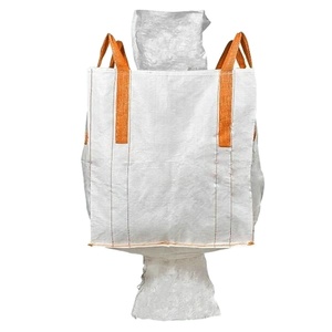 Nhà sản xuất bán buôn 1000kg 1500kg nhựa PP dệt vách ngăn fibc túi với đầu điền Spout cho hạt gạo phân bón đóng gói - Product Image 1