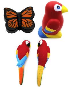 Logo personnalisé en mousse PU oiseau perroquet papillon anti-stress perroquet papillon anti-stress perroquet papillon balle anti-stress - Product Image 1