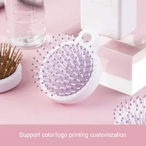 Cepillo de Pelo con Cojín de Aire Especial para Niñas, Peine de Peluquería de Plástico Ecológico Pequeño, <span class=keywords><strong>Mini</strong></span> Mango de Transporte Moderno - Product Image 4