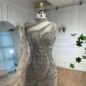 Serene <span class=keywords><strong>Hill</strong></span> LA73533 Abito da Sera a Sirena con Ricami di Perline, Vestito di Lusso Monospalla per Cerimonie - Product Image 4