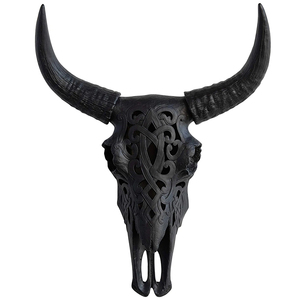 ของตกแต่งผนังบ้าน หัวสัตว์จำลอง งานแกะสลักเรซิ่นรูปหัวกระทิงวัว ทำจากเขาสัตว์ - Product Image 4