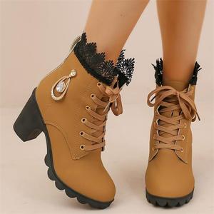 Bottes pour femmes en gros directement de l'usine, bottes en strass pour l'automne et l'hiver, bottes à talons hauts pour femmes, bottes tendance - Product Image 3