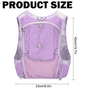 Gilet da Corsa Leggero e Impermeabile con Tasca Porta Telefono e Cerniera per Escursionismo, Trail Running, Maratona - Zaino di Idratazione per Sport e Viaggi - Product Image 6