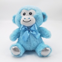 Peluche douce en gros, singe personnalisé, animaux de la jungle en peluche, jouets réconfortants en coton PP pour la décoration de fête d'anniversaire des enfants