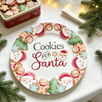 Assiette de Présentation Ronde en PP Durable pour Cadeaux d'Affaires, Série Transfrontalière, Assiette Décorative pour Restaurant et Fêtes