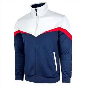 Men's High Street Style Lightweight Track <b>Jackets</b> Full Zip Casual Outerwear with Zipper Pockets Sports Athletic Clothing - Product Image 1