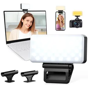 Mejor precio mini batería incorporada 3000MAH recargable maquillaje video luz teléfono móvil LED foto Luz de relleno selfie Luz