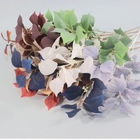 Composition florale artificielle en plastique style forêt avec feuilles d'eucalyptus et de Bodhi, 80 cm, écologique, pour mariage et Nouvel An