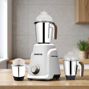 Batteur sur socle électrique/manuel en acier inoxydable Kimatsu 550W BLEND PRO avec bol mélangeur blanc, préparation alimentaire, bouton d'éjection des fouets, 100% - Product Image 3
