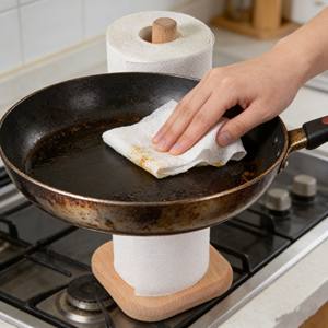 Rouleaux de <span class=keywords><strong>papier</strong></span> absorbant de cuisine en pâte de bois vierge super absorbante - Lingettes humides de cuisine pour usage domestique - Product Image 3