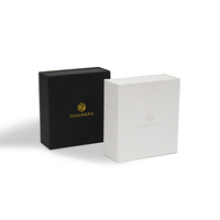 Boîte-cadeau élégante de style tiroir noir avec logo doré Mallette de rangement élégante pour boîte postale imprimée UV en relief de qualité supérieure