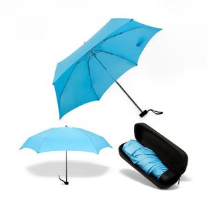 Paraguas de Bolsillo Plegables de 3 Secciones, Personalizados con Impresión, Mini Paraguas Portátiles para Exteriores, Protección UV, Manuales, de Fibra de Vidrio/Metal - Product Image 1