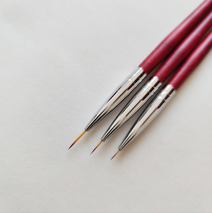 Wholesale 3pcs Set White Wood Handle Nail Art Detail Brush Drawing <b>Pen</b> Nylon Hair Liner Painting Salon Manicure Nail Brush - Product Image 3