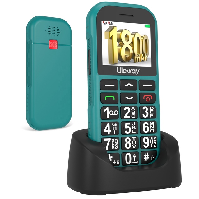 1.77 Inch Dual SIM Big Button Big Battery Feature Phone for Senior People SOS Unlocked Bar Phone