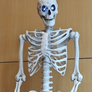 Decoración de Halloween para Exteriores, Esqueleto Gigante de 3 Metros con Ojos LED, Espeluznante y Terrorífico - Product Image 5