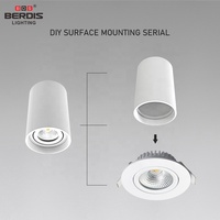 Spot LED encastré réglable pour salon, spot de plafond LED à montage en surface avec boîte de jonction