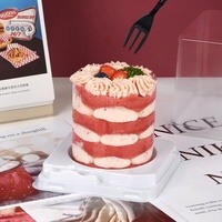 Boîte d'emballage de gâteaux 2 "3" Mousse à couche moulue Mini pâtisserie Rouleau de gâteau Grande bouffée Boîte d'emballage blister transparente