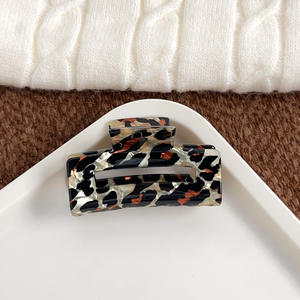 Pinzas de Pelo con Diseño de Garra de Leopardo, Tamaño Grande, Simples, para Otoño e Invierno, Pinzas de Pelo Cuadradas de Acrílico para Mujer - Product Image 6