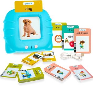 Tarjetas de Aprendizaje de Idiomas Personalizadas de 112 Páginas, Lector de Tarjetas Educativas Tempranas, Juguetes de Aprendizaje para Niños, Batería de Litio, Edades de 2 a 4 Años - Product Image 1
