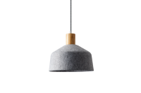 Lustre moderne en feutre PET noir avec lumière LED blanc chaud, anti-éblouissement et protecteur des yeux pour la maison et le bureau