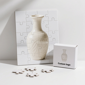 Vase en céramique avec logo personnalisé de haute qualité Jarron De Rompecabezas Vase de puzzle fait main - Product Image 1