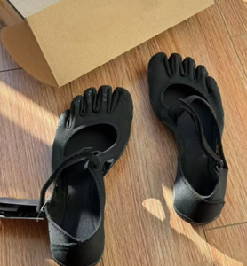 Chaussures décontractées à lacets et séparateurs d'orteils, style designer, en toile, <span class=keywords><strong>avec</strong></span> semelles souples anti-odeur en coton, antidérapantes, pour le yoga et la marche - Product Image 1