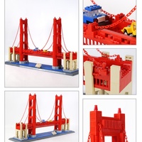 Bloques de Construcción del Puente Golden Gate, Escala 1:1, Icono de San Francisco, Juguete Educativo para Niños y Adultos, Creativo