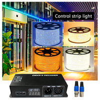 Bonne vente 3CH 8A LED gradateur pilote affichage numérique coque en fer 12V 24V Rgb DMX512 décodeur contrôleur DMX