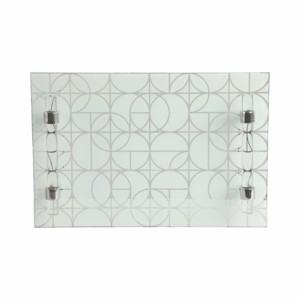 Vassoi moderni rettangolari in vetro per letto o tavolino da caffè, centrotavola decorativi, vassoi decorativi scintillanti per la casa - Product Image 6
