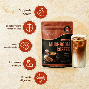 BSTBIO Paquetes de Empaque OEM 6 en 1, Mezcla Orgánica de Hongos con Sabor a <span class=keywords><strong>Ganoderma</strong></span> y Chaga, Café Instantáneo de Hongos - Product Image 4