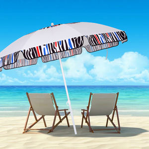 Высококачественный компактный кружевной пляжный зонт, современный дизайн, печатный Солнечный зонт для пляжного парка и ресторана, сделано в Китае - Product Image 3