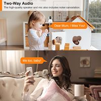 Caméra de sécurité PTZ intérieure Antela 1080p Full HD Wi-Fi 2.4GHz/5GHz Vision nocturne Détection de mouvement CMOS 2MP Surveillance des animaux de compagnie