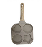 Poêle à frire à fond plat pour petit-déjeuner, idéale pour les œufs et les hamburgers, en aluminium, avec 4 trous, pour la cuisson – Offre Spéciale