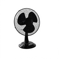 Petit ventilateur de bureau en maille noire à 3 vitesses, 3 pales, oscillant, électrique