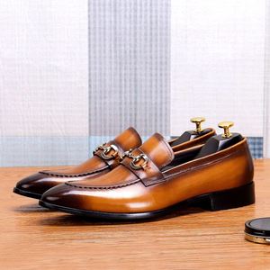 Nuevos Zapatos Formales y Casuales de Piel Genuina con Punta Redonda, Duraderos y Cómodos para Hombre, Modelo 2026 - Product Image 1