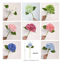 LTY Zijden Kunstmatige Hortensia's Realistische Textuur voor Bruiloft Moederdag Nieuwjaarsdecoraties Milieuvriendelijke Bloemdecoratie