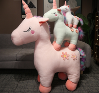 Peluche personnalisée Cheval Arc-en-ciel, jouet en peluche doux, poupée mignonne, coussin Cheval Arc-en-ciel coloré pour enfants, cadeau et décoration intérieure