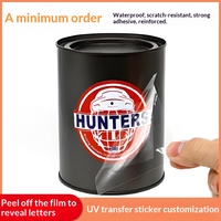 Etiquetas Adhesivas de Transferencia UV de PVC con Logotipo Personalizado, con Lámina Dorada y Película Transparente Desprendible, para Cosméticos, Bebidas y Whisky