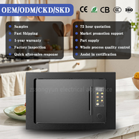 2025 Air Fry & Four à micro-ondes avec écran tactile numérique 20l Hot Microwave & Air Fry Four sans huile Black Air Fryer Four