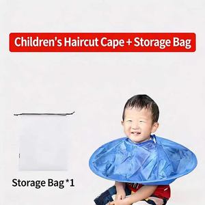 Capa de peluquería antiadherente para adultos y niños, delantal de corte de pelo, herramienta de peluquería doméstica, chal especial para cortar el cabello. - Product Image 5