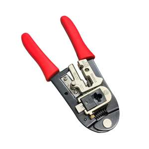 أداة تجعيد الأسلاك النمطية من الفولاذ المقاوم للصدأ الأسود، أداة يدوية للتجعيد، أداة تجعيد لمقابس <span class=keywords><strong>RJ45</strong></span> كيستون مع قدرة تجريد، الأكثر مبيعًا - Product Image 2