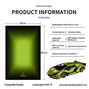 Cadre photo compatible Lego <span class=keywords><strong>Lamborghini</strong></span> Porsche, décoration murale pour chambre et salon, peinture en porcelaine cristalline à suspendre pour la maison - Product Image 3