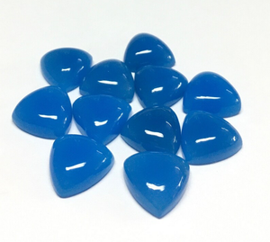 Calcedonia Azul Cuadrada de 12mm, Parte Posterior Plana, Calibrada, Lisa, Creada en Laboratorio, Corte a Máquina de Alta Tecnología, Cabujón para Joyería, Marzo - Product Image 4